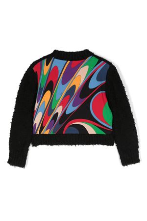 cardigan in viscosa nero EMILIO PUCCI KIDS | PV9A10X0174930GL